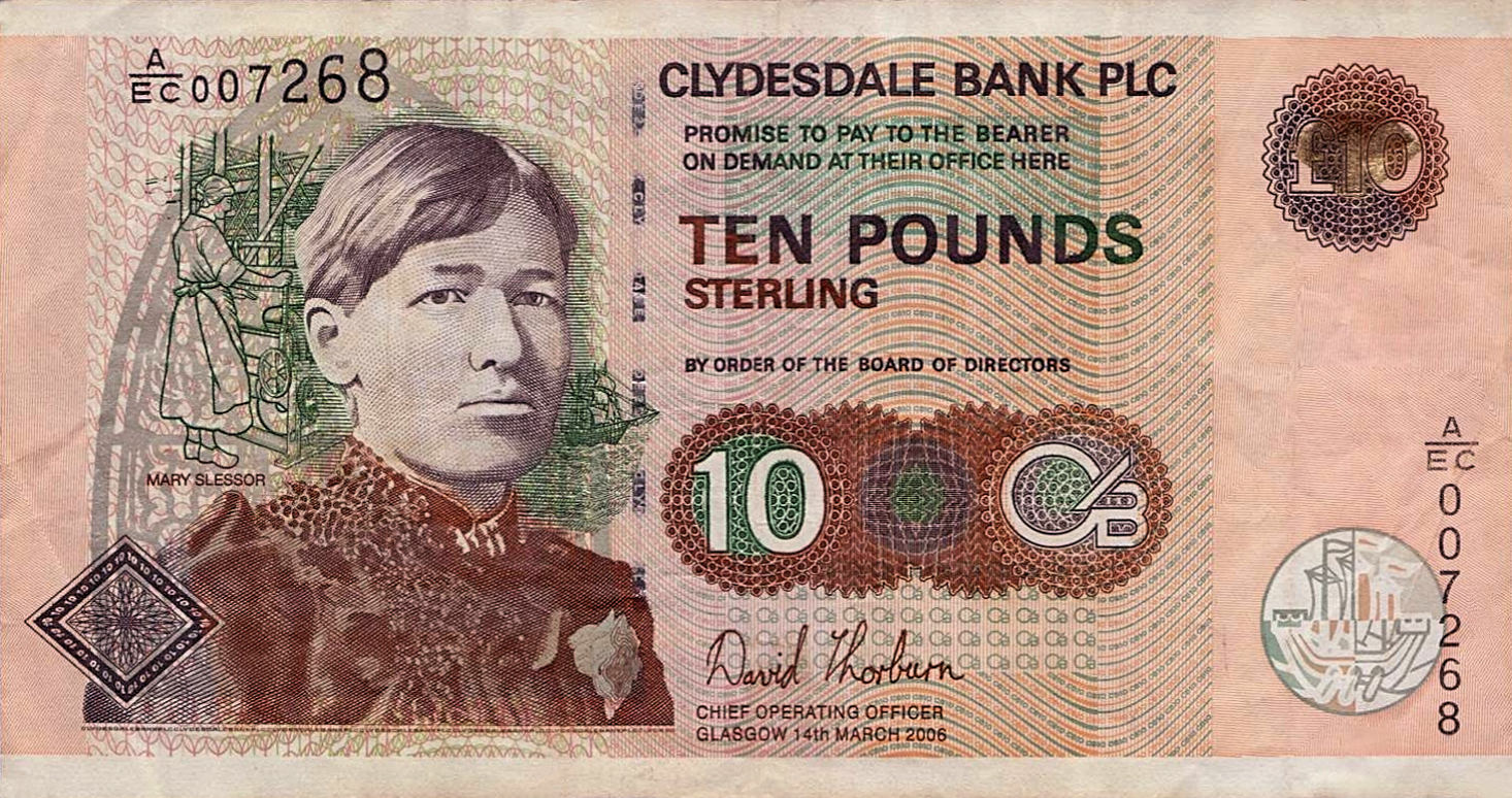 Clydesdale Bank £10 Banknote