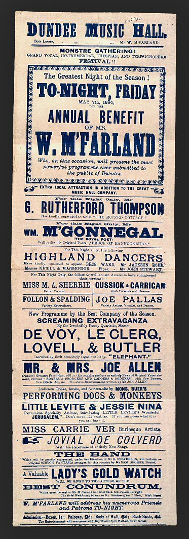 Dundee Music Hall Poster