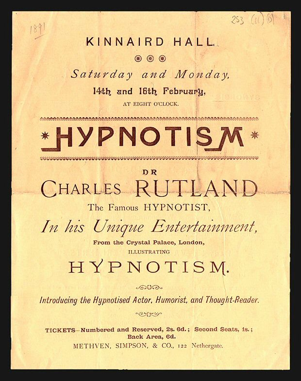 Hypnotism at the Kinnaird Hall