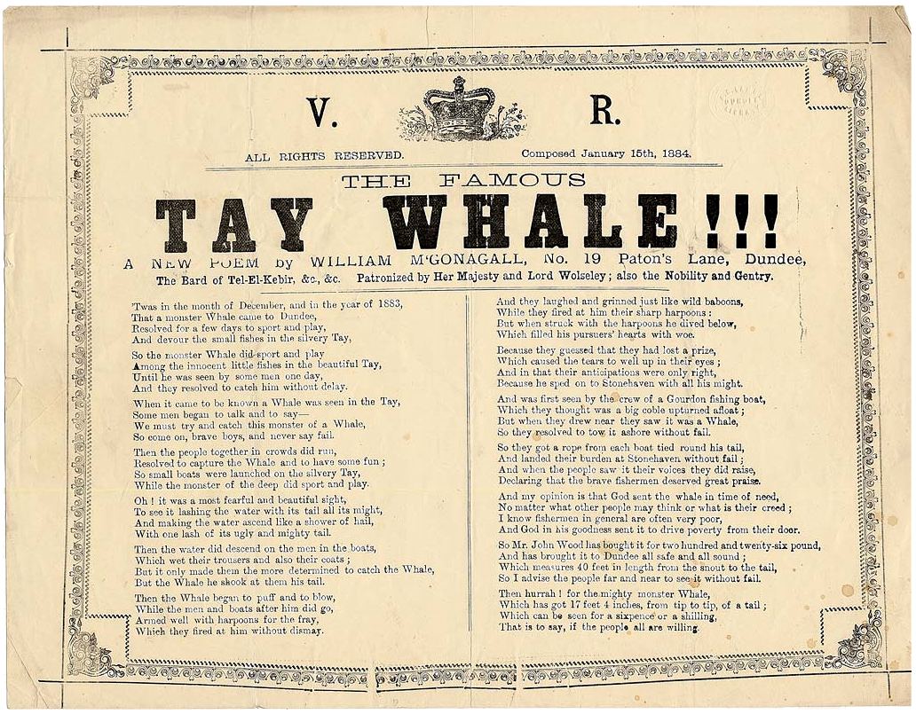 The Famous Tay Whale Poem