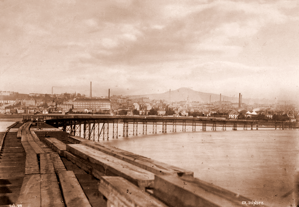 The First Tay Bridge Looking Towards Dundee