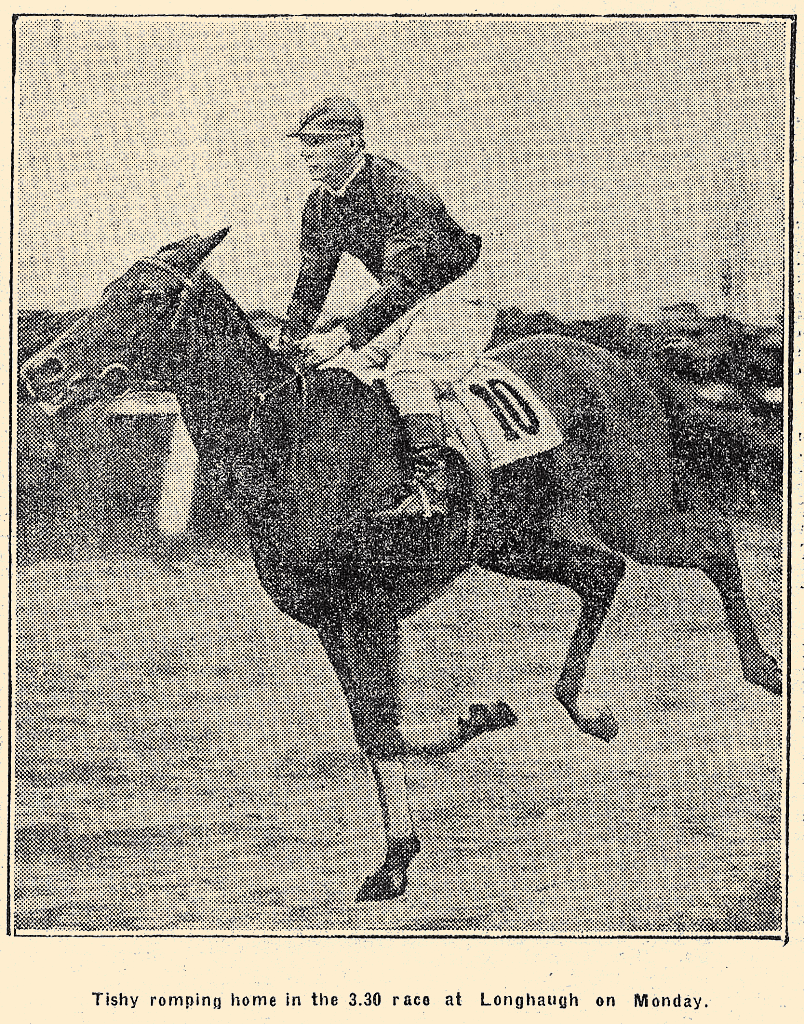 Tishy Romping Home in the 3:30 Race at Longhaugh