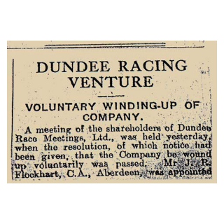 Dundee Racing Venture Winds Up