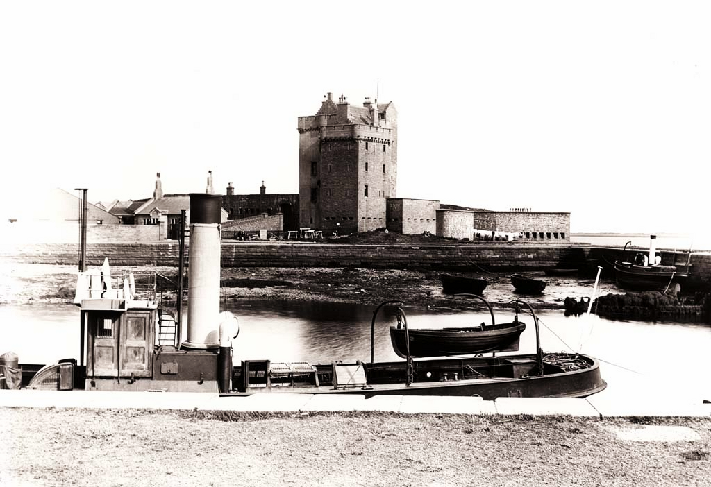 Broughty Ferry Harbour with Castle in Background