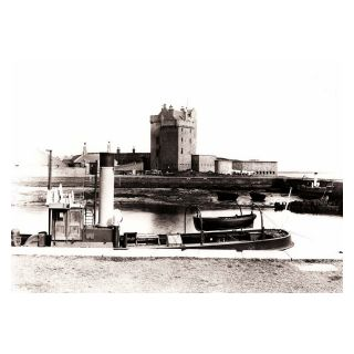 Broughty Ferry Harbour with Castle in Background