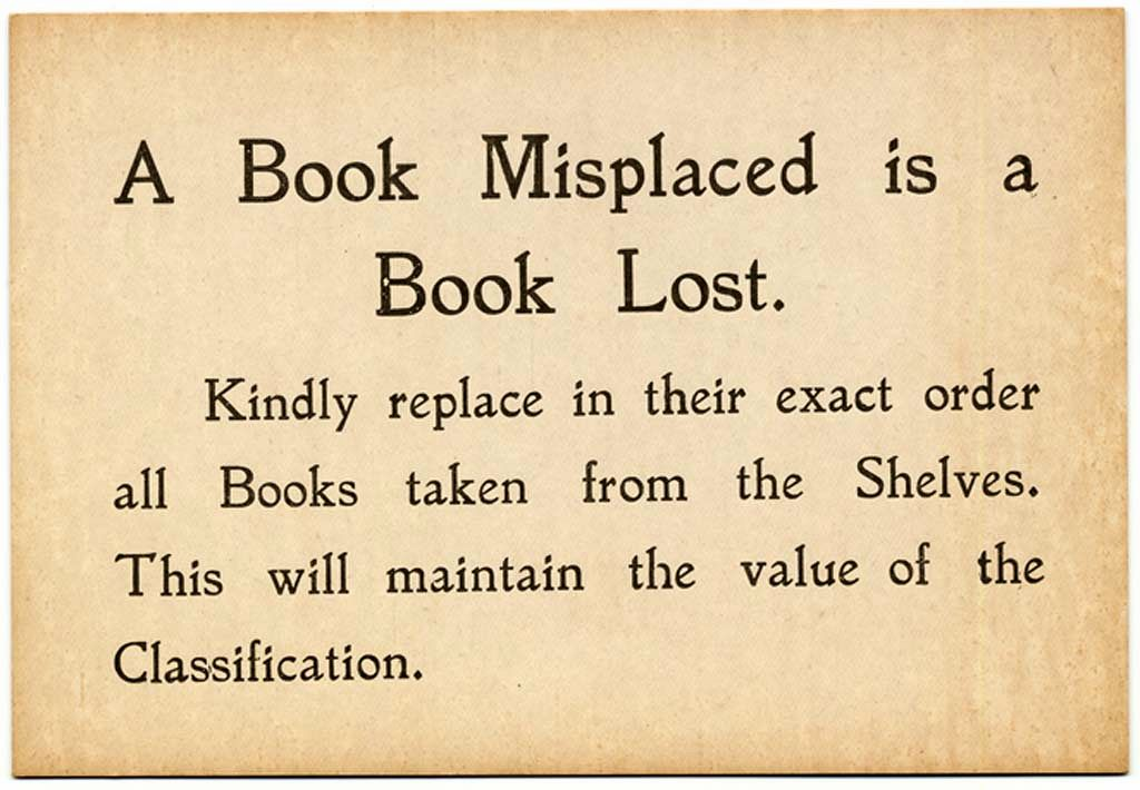 Misplaced Books
