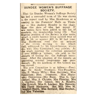 Dundee Women’s Suffrage Society