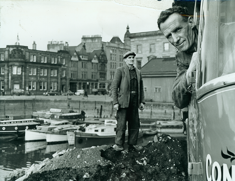 Filling in King William Dock, January 1959
