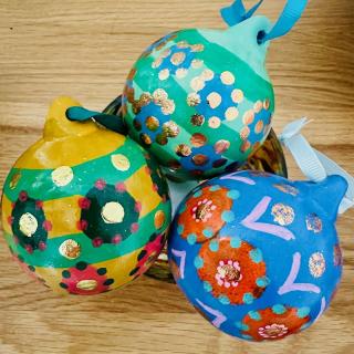 Hand Painted %26 Gilded Ceramic Baubles image